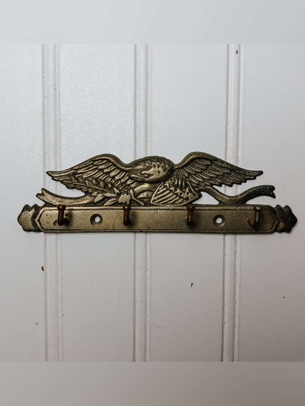 Vintage Brass Eagle Key Wall Hook